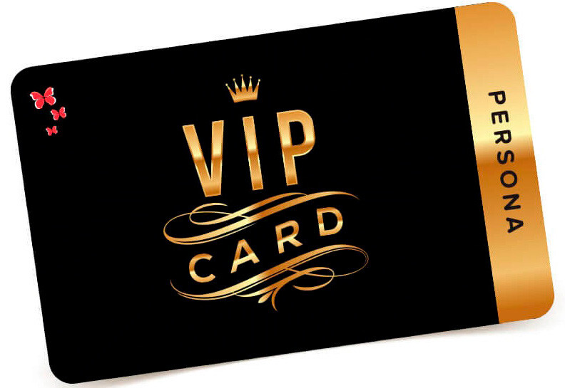 Cartão de descontos Vip Card Persona.
